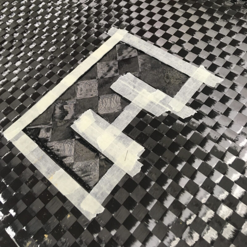 7 Custom Inlay using a different weave of carbon fiber